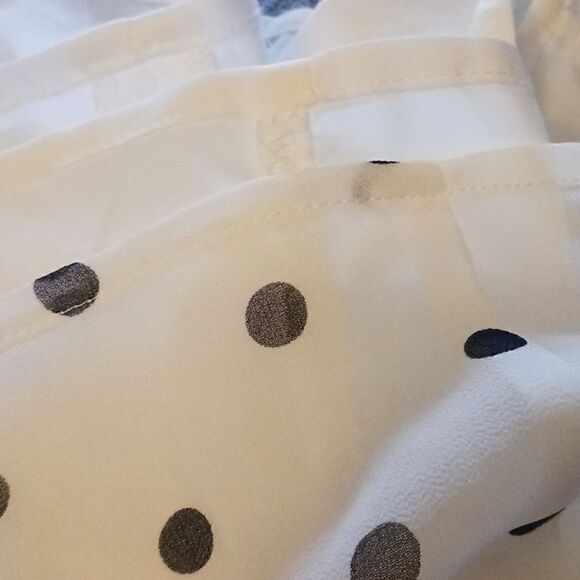 Banana Republic Polka Dot Camisole Ivory Black Sz 2 - Picture 9 of 9